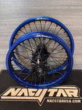 2014-2026 Yamaha YZ250F YZ450F Custom Wheel Set - Black - Blue DID STX Rims