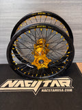 Stark Varg - Nacstar Works Custom Wheel Set - Gold/Black - Black Spokes - Excel Takasago Rims