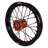 2015-2026 KTM SX50 / SX-E5 Wheel Set Orange/Black - Black Spokes