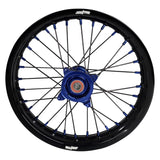 2025-2026 Husqvarna TC65 Wheel Set Blue/Black - Black Spokes