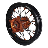 2015-2026 KTM SX50 / SX-E5 Wheel Set Orange/Black - Black Spokes