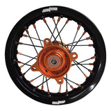 2015-2026 KTM SX50 / SX-E5 Wheel Set Orange/Black - Black Spokes