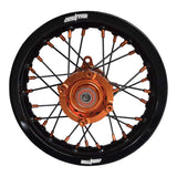 2015-2026 KTM SX50 / SX-E5 Wheel Set Orange/Black - Black Spokes