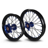 2025-2026 Husqvarna TC65 Wheel Set Blue/Black - Black Spokes