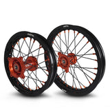 2025-2026 KTM SX65 Wheel Set Orange/Black - Black Spokes