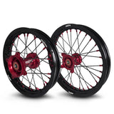 2025-2026 GasGas MC65 Wheel Set Red/Black - Black Spokes