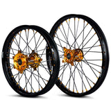 2014-2023 Husqvarna TC125-450 Wheel Set Gold/Black - Black Spokes