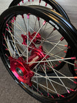 2004-2013 CRF250R / 2004-2012 CRF450R Wheel Set Red/Black - Silver Spokes