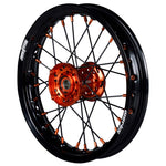 2015-2024 KTM SX50 / SX-E5 Wheel Set Orange/Black - Black Spokes