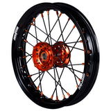2015-2024 KTM SX50 / SX-E5 Wheel Set Orange/Black - Black Spokes