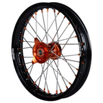 2016-2023 KTM SX65 Wheel Set Orange/Black - Silver Spokes