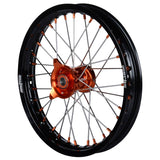 2016-2023 KTM SX65 Wheel Set Orange/Black - Silver Spokes
