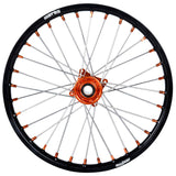 2021-2023 KTM SX85 Wheel Set Orange/Black - Silver Spokes