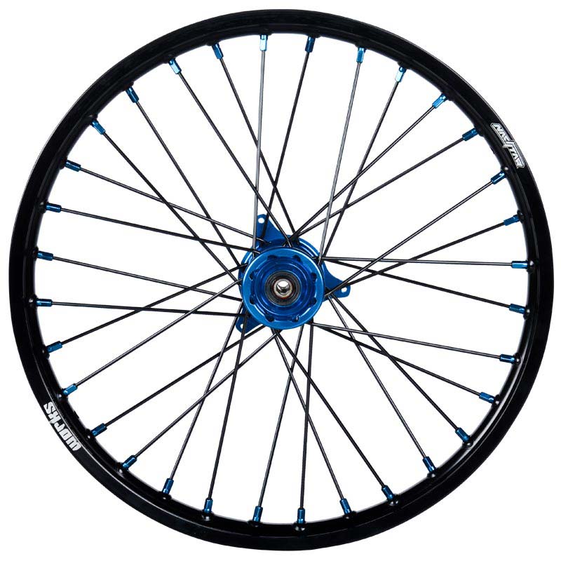 Blue Yz Rims 2002-2026 Yamaha YZ85 / Suzuki RM85 Wheel Set Blue/Black - Black Spoke ...