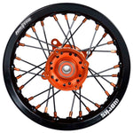 2015-2023 KTM SX50 / SX-E5 Wheel Set Orange/Black - Black Spokes