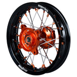 2015-2023 KTM SX50 / SX-E5 Wheel Set Orange/Black - Silver Spokes