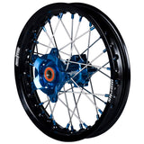 2017-2023 Husqvarna TC65 Wheel Set Blue/Black - Silver Spokes