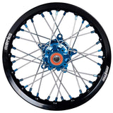 2017-2023 Husqvarna TC65 Wheel Set Blue/Black - Silver Spokes