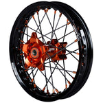 2016-2023 KTM SX65 Wheel Set Orange/Black - Black Spokes