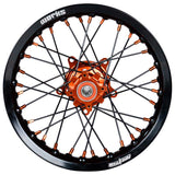 2016-2023 KTM SX65 Wheel Set Orange/Black - Black Spokes