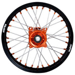 2012-2020 KTM SX85 Wheel Set Orange/Black - Silver Spokes