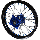 2021-2023 Husqvarna TC85 Wheel Set Blue/Black - Silver Spokes