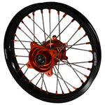 2021-2023 KTM SX85 Wheel Set Orange/Black - Silver Spokes