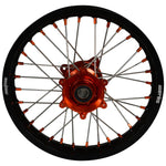 2021-2023 KTM SX85 Wheel Set Orange/Black - Silver Spokes