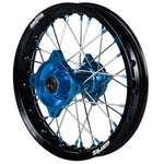 2018-2023 Yamaha YZ65 Wheel Set Blue/Black - Silver Spokes