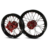 2021-2024 GasGas MC50 / MC-E5 Wheel Set Red/Black - Silver Spokes