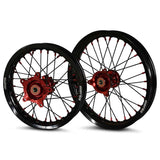 2021-2024 GasGas MC65 Wheel Set Red/Black - Black Spokes