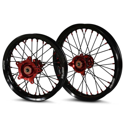 2021-2024 GasGas MC65 Wheel Set Red/Black - Black Spokes