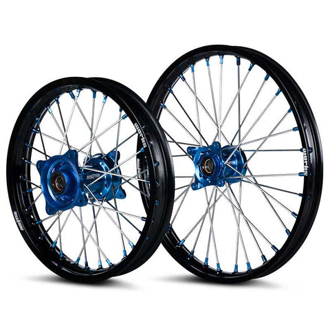 2014-2020 Husqvarna TC85 Wheel Set Blue/Black - Silver Spokes