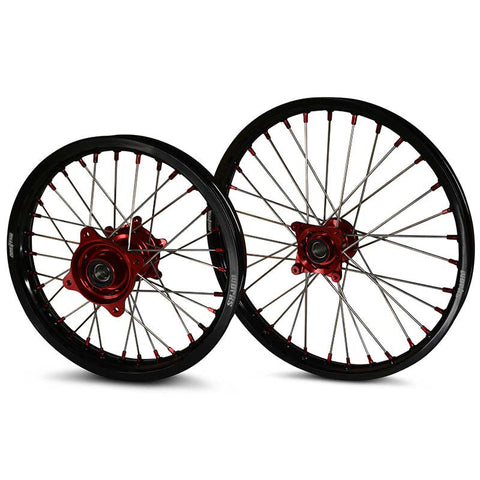 2021-2023 GasGas MC85 Wheel Set Red/Black - Silver Spokes