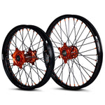 Stark Varg - Nacstar Works Wheel Set Orange/Black - Black Spokes