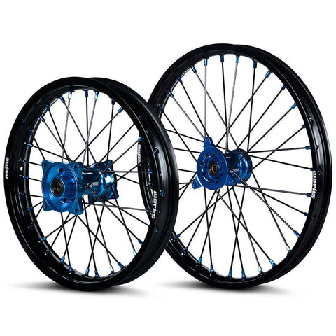 2002-2024 Yamaha YZ85 / Suzuki RM85 Wheel Set Blue/Black - Black Spokes